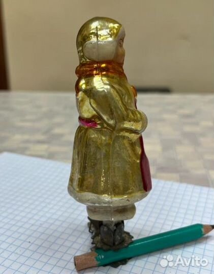 Ёлочная игрушка Мальчик с лопаткой стекло 50-60 г