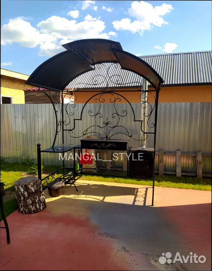 Мангал с крышей