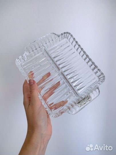 Менажница хрустальная Bohemia glass винтаж