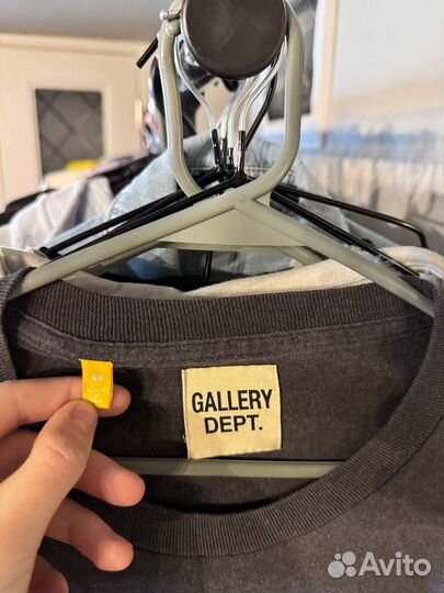 Лонгслив Gallery Dept Grey Logo Over Оригинал