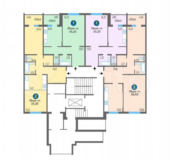 1-к. квартира, 66,6 м², 4/10 эт.