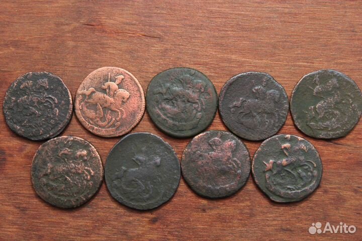 Деньга Елизавета, Екатерина в Твери в ассортименте