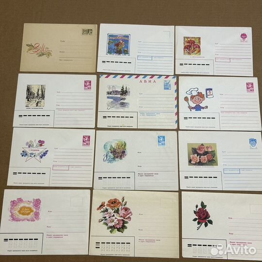 Почтовые конверты СССР и сувенирные комплекты