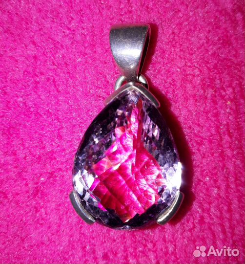 Серебряный кулон с аметистом