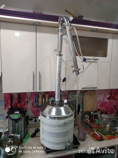 Бражная колонна 1.5 дюйма с кубом на 37л