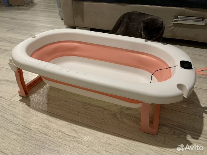 Ванночка для купания с термометром и матрасом