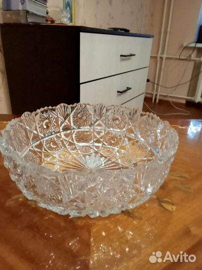 Хрусталь СССР салатница и блюдо