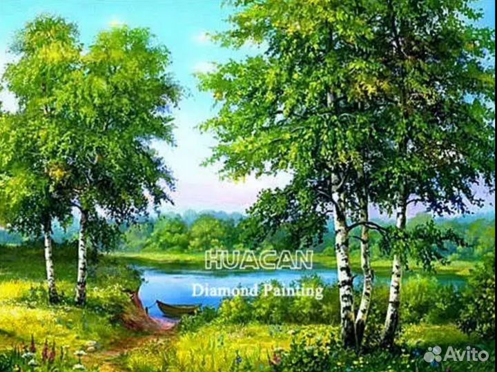 Алмазная мозаика 30х40, квадратные стразы