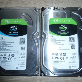 Жесткий диск Seagate Barracuda 2T и Seagate Skyhaw