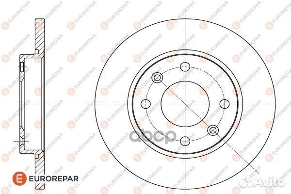 Диск тормозной citroen/peugeot 206/306 93- пере