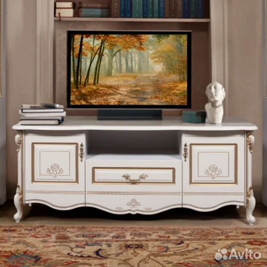 Тумба для тв Аллегро крем в классическом стиле