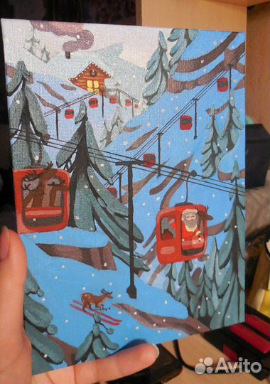 Картина акрилом на холсте