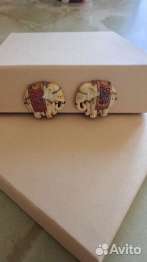 Винтажные серьги Тошикане,Япония.,Слоники