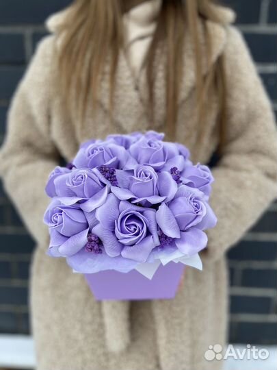 Цветы букеты из мыльных роз