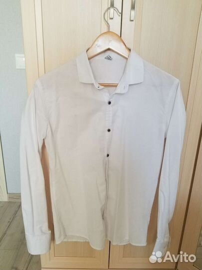 Рубашка белая на подростка рост 164-170см