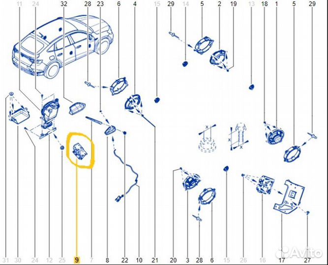 Кронштейн блока управления Renault Arkana jс