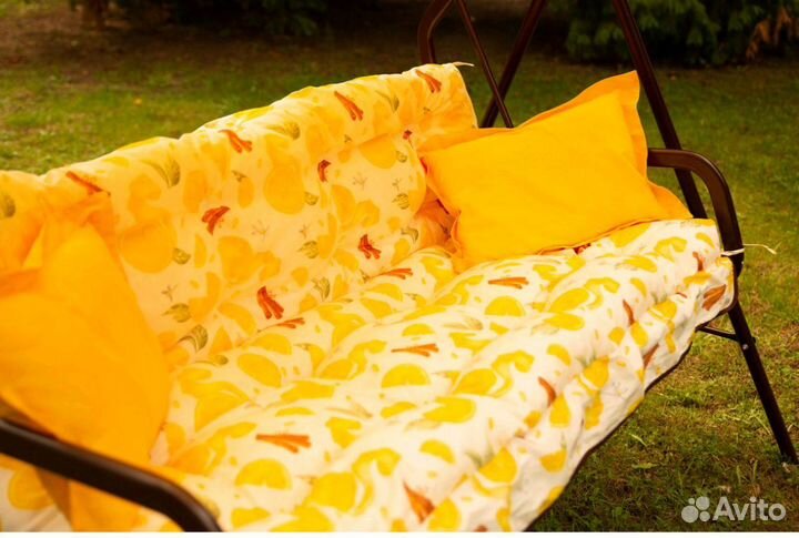 Новые качели садовые,двухместные, 204x121 x144,5см