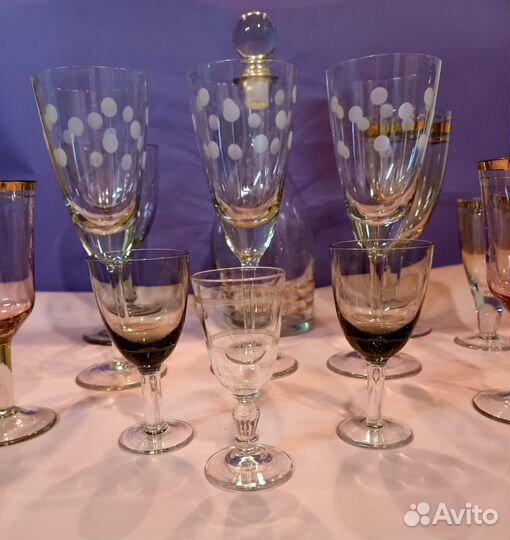 Фужеры. Тонкое стекло. 70-е г СССР