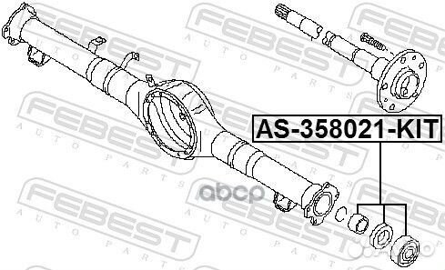 Подшипник ступицы задний к-кт AS358021KIT Febest