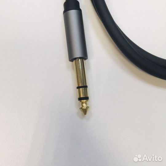 Аудиокабель со штекером 6,35 мм 1 метр