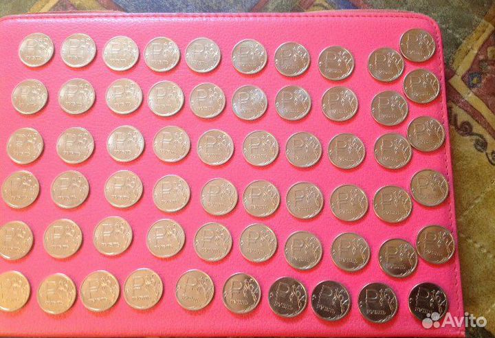 Монеты 1 рубль знак 100шт