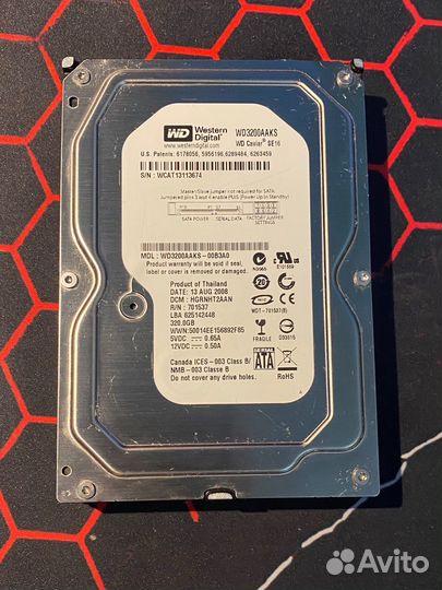 Жесткий диск 320 гб WD