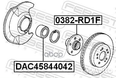 Подшипник ступицы DAC45844042