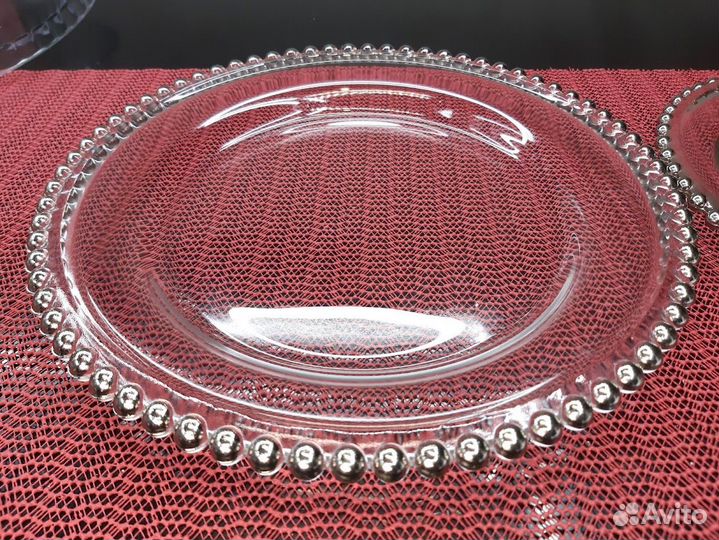 Блюдо и крышки-куполы прозрачные