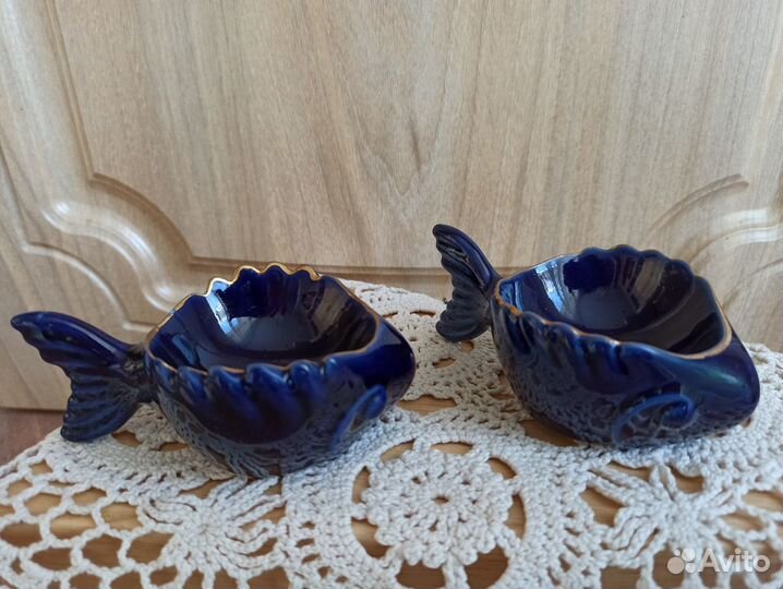 Икорница Рыбка. Винтаж. Фарфор. СССР