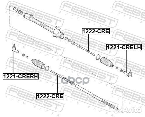 Тяга рулевая 1222-CRE 1222-CRE Febest