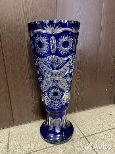 Ваза кобальтовое стекло