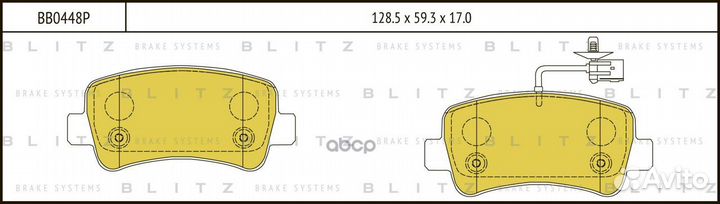 Колодки задние Opel/Blitz/ BB0448P Blitz