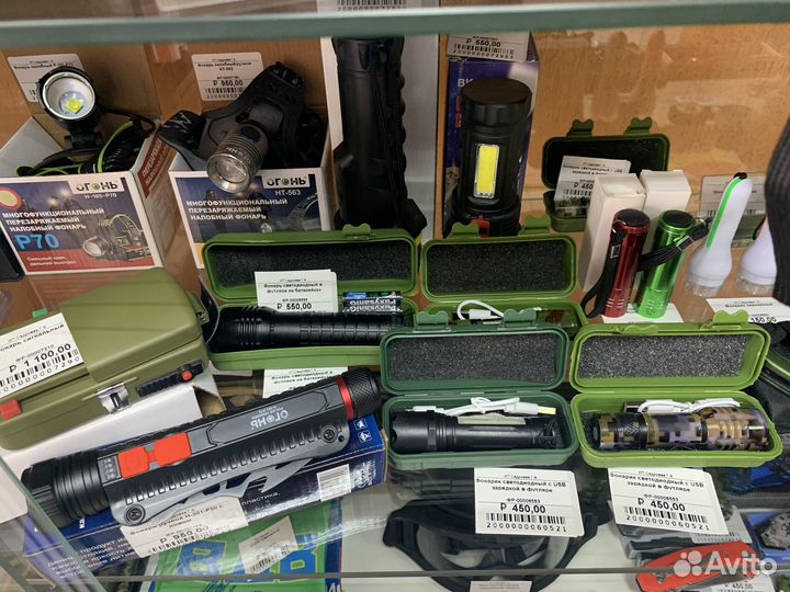 Фонарики светодиодные ручные, налобные