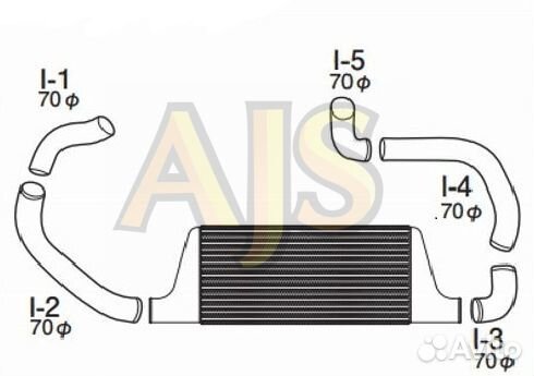 Интеркулер-кит Toyota Mark 2 JZX90, JZX100 (кулер+