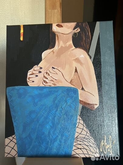 Картина акрил эротика Тайна