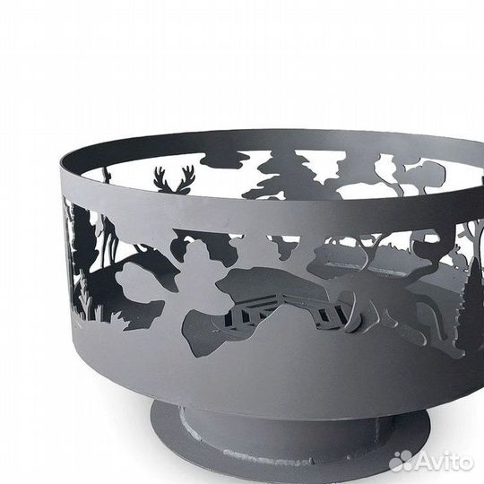 Костровая чаша изображение леса 60см высота 25см