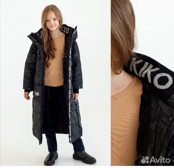 Зимнее пальто длинное для девочки