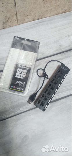 USB хаб разветвитель на 7 портов с выключателями