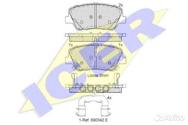 Колодки передние hyundai i30/Elantra NEW 2011