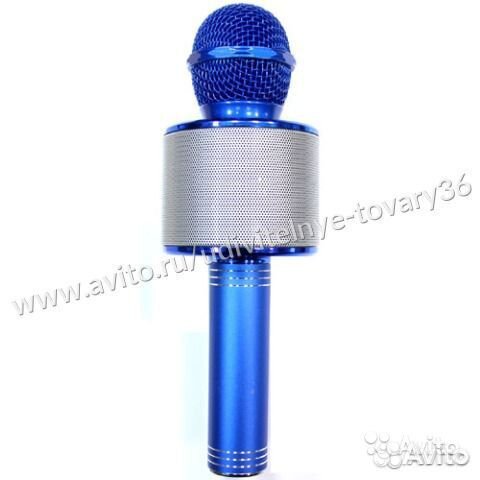 Микрофон-караоке беспроводный C-335 синий