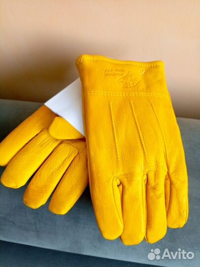 Мужские кожаные перчатки на меху