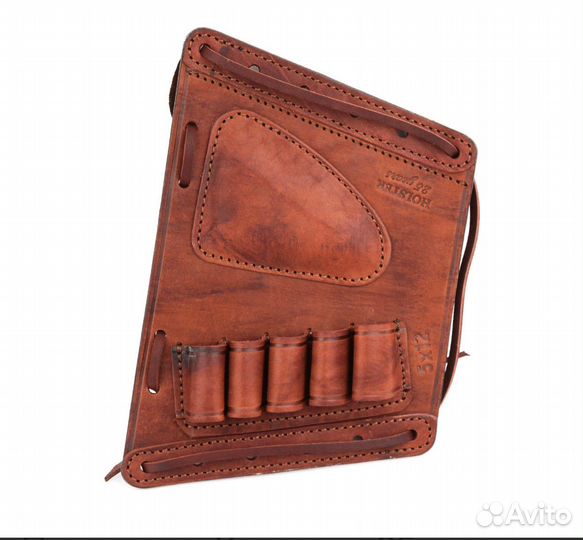 Патронташ на приклад Holster 5 патронов кожа 12к