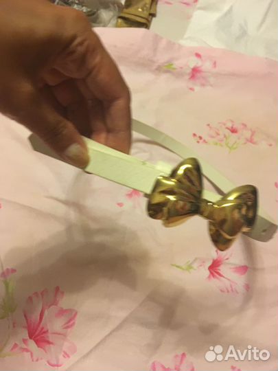 Ремень женский цвет белый лак