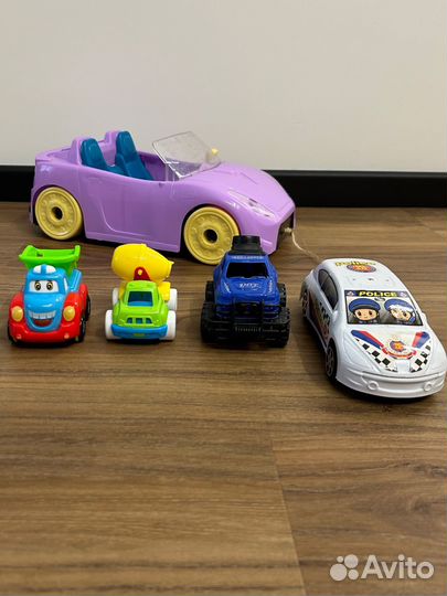 Игрушки пакетом машинки