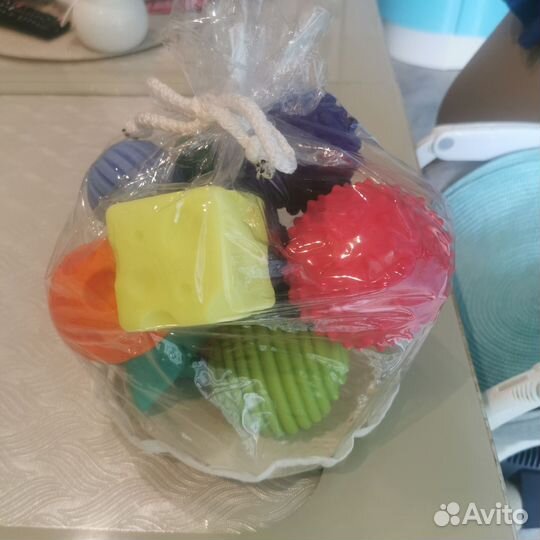 Умные кубики Мякиши и набор сенсорных мячиков