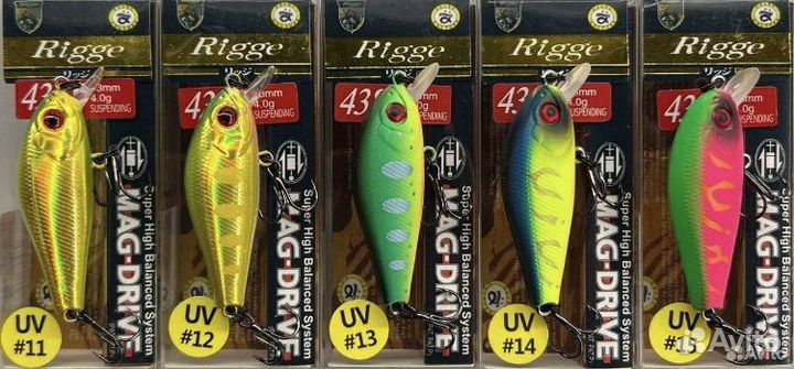 Воблер ZipBaits Rigge 43 SP 40 расцветок