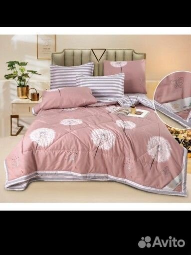 Постельное белье евро с одеялом