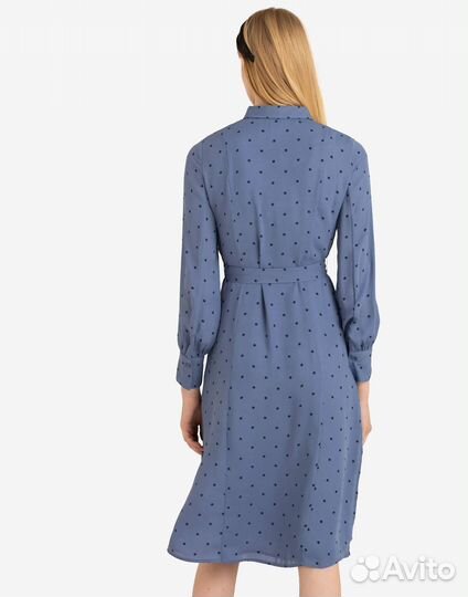 Платье миди xl голубое в горох новое Глория Джинс