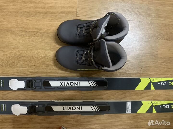 Лыжные ботинки+лыжи