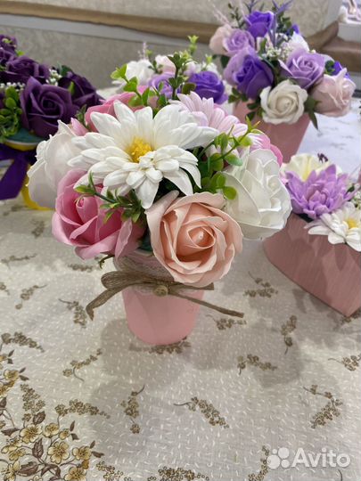 Букет из мыльных роз